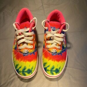 Heelys Tie Dye Rainbow Pink Girls Youth Roller Shoes Sneakers‎ Size 4 Pro 20